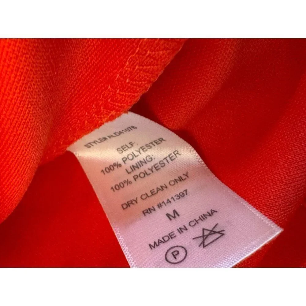 ASTR Red Lace Overlay Sleeveless Dress With Lined Interior Back Zipper Sz M EUC